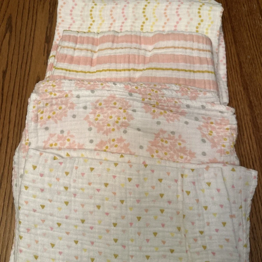 Set Of 4 Swaddle Designs Swaddler‎ Blankets 100% Cotton